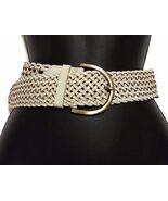 NWT $98 TOMMY BAHAMA Braided Natural Leather Belt M L New THW72776 - $55.99