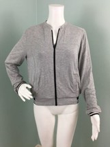 NWT Women&#39;s Co + Co by Coco Rocha Heather Gray “Chiara” Zip Jacket Sz 4 - £34.90 GBP