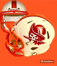 TAMPA BAY BUCCANEERS SKULL &amp; SWORD BUCCO BRUCE CUSTOM LOGO MINI HELMET - $74.24