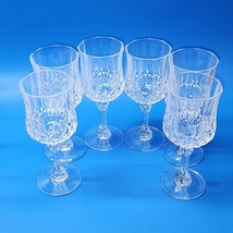 Cristal D&#39;Arques Durand 7¼” Longchamp Water Goblets Glasses  - MINT Set Of 6 - £33.65 GBP