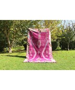 Vintage pink Rug - Pink Geometric Design, 5x8ft - Unique Berber Artistry... - $1,191.00