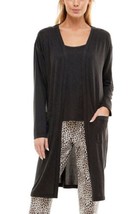 Roudelain Womens Whisper Luxe Robe, 1 Piece, Large, Spacedye Black - $45.00