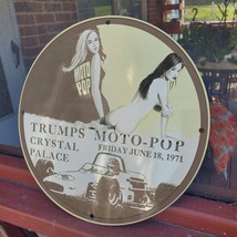 1971 Vintage Style Trumps Crystal Palace Moto-Pop Fantasy Porcelain Enamel Sign - £98.09 GBP