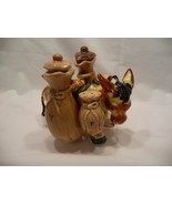 Vintage ceramic donkey/mule carrying salt &amp; pepper shakers and vinegar &amp;... - $42.81 CAD