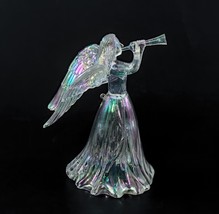 Christmas Ornament/Tree Topper/Figurine Angel Iridescent Clear Acrylic Vintage - £18.87 GBP