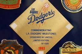 1993 Los Angeles Dodgers Baseball Milestones Unocal Pin Collection LE 624/1500 - £35.02 GBP