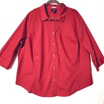 Liz Claiborne Career Woman Womens Button Down Top Sz 2X Stretch  3/4 Sle... - £14.48 GBP