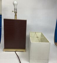 Safavieh Delia Brown Faux Crocodile Table Lamp W/ Shade - $74.25