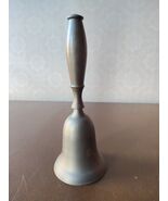 Vintage Brass Hand Bell - 11" Tall  x 4 1/4" - Unbranded School - $17.82