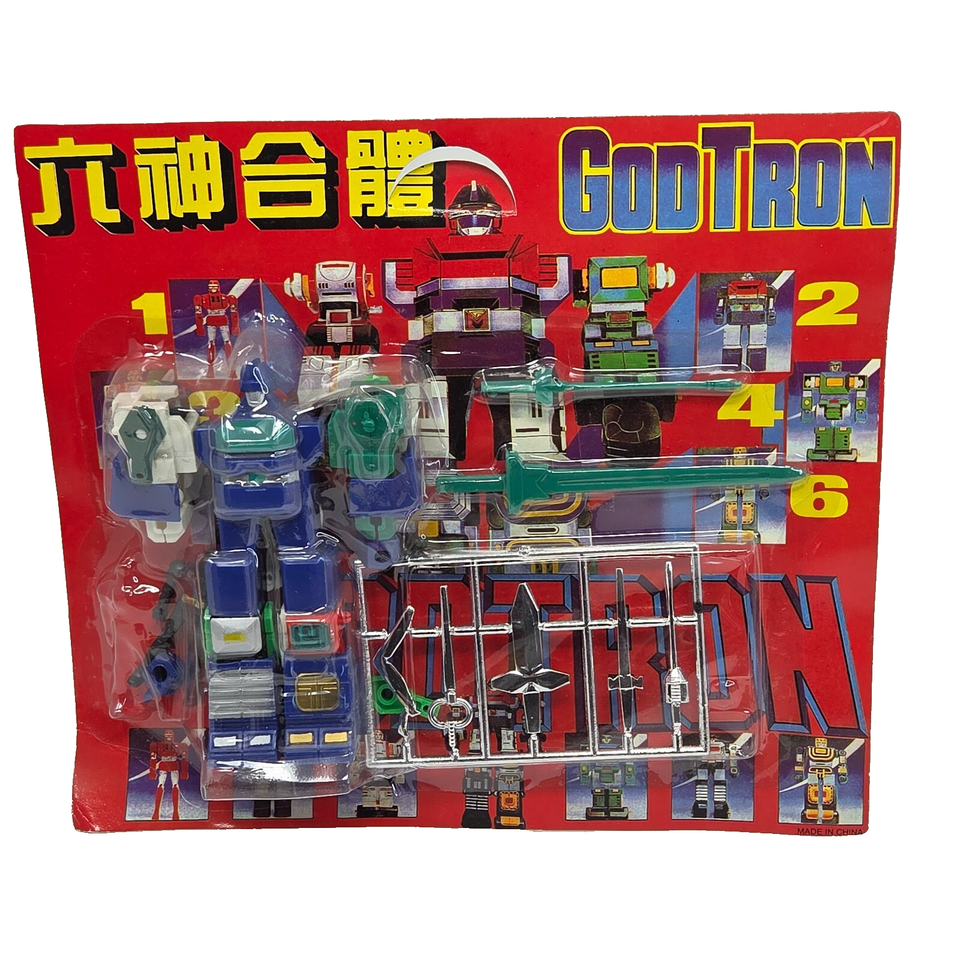 VINTAGE MOC GODTRON KO TRANSFORMING ROBOT VOLTRON TOY NEW IN SEALED PACKAGE - $57.00