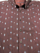 Tommy Bahama Chocolate Brown Cotton &amp; Silk Long Sleeve Shirt L - £14.45 GBP