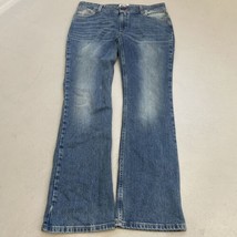 Wrangler Rooted Jeans Men 31x32 (35x32) Blue Straight Cowboy Western USA... - $33.65