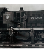 1940s WW2 US Army Transportation Railroad Real Photo Train 8660 Military... - $59.99