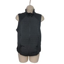 Adidas Women&#39;s Climawarm Quilted Vest Size Small Solid Black Zip Up Winter - £33.55 GBP