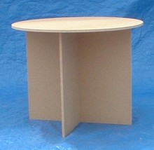 Large size round particle board display table- you pick the diameter and height - £224.39 GBP
