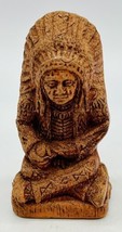 1940s Syroco Wood Native American Chief Woman Papoose Salt Pepper Shaker... - $15.88