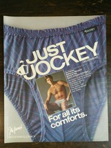 Vintage 1987 Just Jockey Underwear Jim Palmer Full Page Original Ad - 721 - $6.64