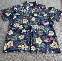 RJC Hawaiian Button Down Shirt Mens 2XL Palm Trees - $26.18