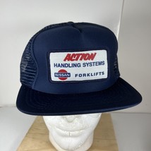 Vintage Snap Back Hat Action Handling Systems Nissan Forklifts Sportscap - $205.88 MXN