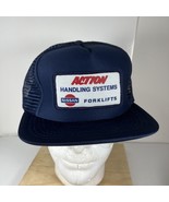 Vintage Snap Back Hat Action Handling Systems Nissan Forklifts Sportscap - $208.31 MXN