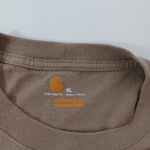 Carhartt Original Fit Men's Brown Logo Graphic Short Sleeve Pocket T-Shirt Sz XL image 8