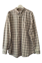 L.L. Bean Shirt Mens XL Blue Yellow Plaid Thick Cotton - £19.22 GBP