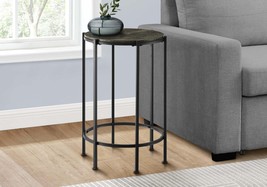 Contemporary Round Accent Side End Table Nightstand Dark Bronze Black - $1,099.10 MXN
