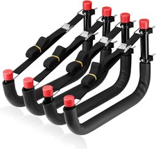 Naikozmo Kayak Storage Racks, 15.3 Inch Wall Mount Garage Storage, Black + Red - £38.48 GBP