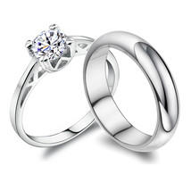 Engraved His and Hers 1.65 Carat Diamond Engagement Rings - £37.80 GBP