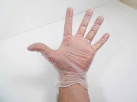 120 Pcs Disposable Gloves Vinyl Powder Latex Free Glove Painting Cleaning piece - £14.26 GBP