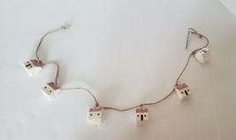 NEW Hanging Wooden Red And White Miniature Houses On Rope - Made In Phillipines - £23.24 GBP