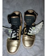 Supra SKYTOP  Boy&#39;s Gold High Top Sneakers Sz 3.5 Youth - £34.27 GBP