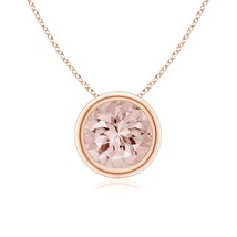 7mm aa morganite rose gold pendant thumb200