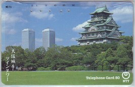 Osaka Castle &amp; Twin Tower V3 Japan NTT Phone Card - £15.33 GBP