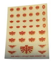 Classic Dark Angels Space Marines Transfer Sheet - Warhammer 40K  (2&quot;x 2... - $18.00
