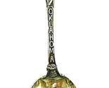 LAWTON ok OKLAHOMA Antique STERLING SILVER Full Size 5&quot; Souvenir TEASPOON - £52.67 GBP
