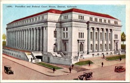 Denver Colorado Post Office Federal Court House Unposted Vintage Postcard - £7.51 GBP