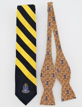 2 Pc. Alpha Epsilon Pi (AEII) Men&#39;s Silk Bow Tie &amp; Long Tie Set - £19.98 GBP