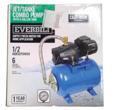 Used -Everbilt 1/2 Hp Shallow Well Jet Pump With 6 Gal Tank AUTOJ100A2 -UNTESTED - £188.06 GBP