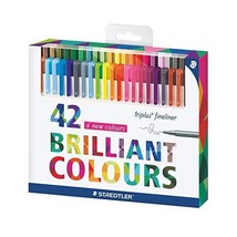 Staedtler Triplus Fineliner 334C42Assorted Colour Set of 42 Pens with Ergonomic  - £55.56 GBP