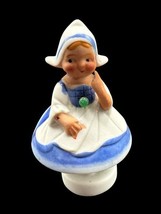 Vintage Bisque Figurine Cute Dutch Girl Rocks Japan Ceramic 3.5&quot; - $14.00