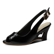 Summer Wedge Shoes For Women Fashion Sweet Heart Heels Sandals Women Back Straps - £58.72 GBP