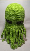 Cthulhu Knit Ski Mask 3 Hole One Size Full Face green HP Lovecraft monster god - £23.44 GBP