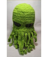 Cthulhu Knit Ski Mask 3 Hole One Size Full Face green HP Lovecraft monst... - $41.13 CAD