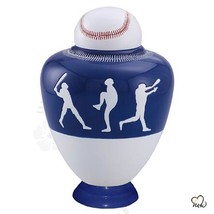 Chicago Cubs-inspired Baseball Sports Cremation Urn- Funeral urn for Hum... - $199.99