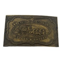 Vintage Napoleon Emperor Belt Buckle - Cobb &amp; Comp&#39;y Speed &amp; Safety Stagecoach - £19.43 GBP