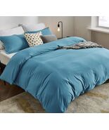 Bedsure Duvet Cover Set King Size Teal - $24.98