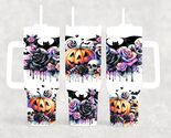 40oz Fall Halloween Pumpkin ,Skull  insulated tumbler with sliding lid /... - $39.60