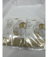 (2) 15 Latex balloons Rose Metallic WHITE &amp; GOLD 11&quot; Holiday New Year Ch... - $6.99