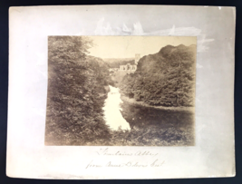Antique c.1871 Fountains Abbey Art Photograph Signed J.S. Wright  - £160.35 GBP